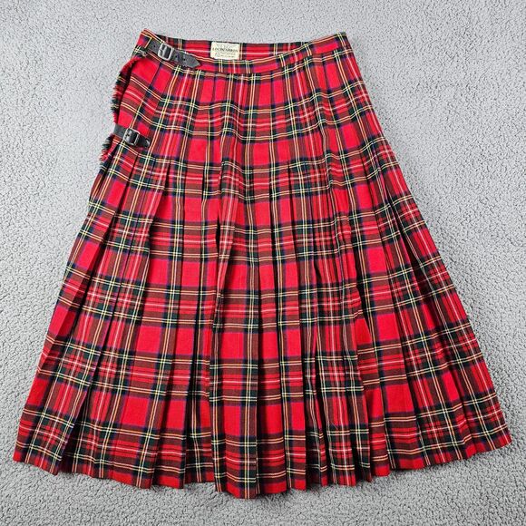 Lochcarron Dresses & Skirts - Lochcarron Kilt Skirt Women 18 Wool Midi Stewart Plaid VTG 90s Academia Heritage